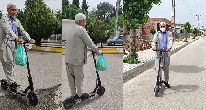 69 Yaşındaki dedenin scooter keyfi
