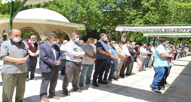 Filistin’de şehit olan vatandaşlar için Afyonkarahisar’da gıyabi cenaze namazı kılındı