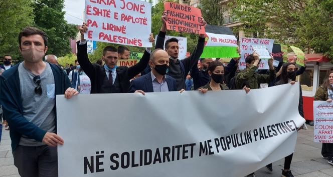 Kosovalılardan Filistin halkına destek yürüyüşü