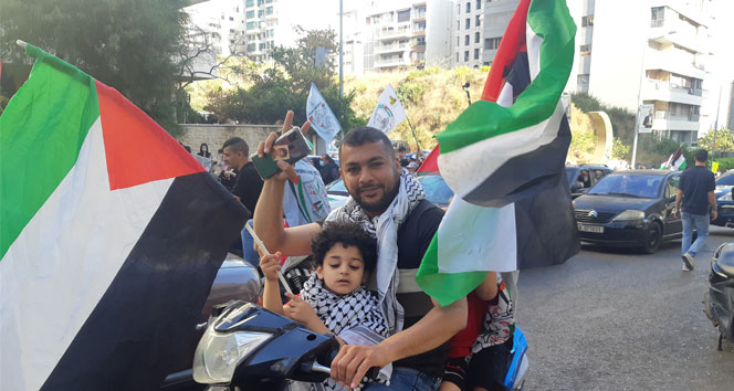 Lübnan&#039;da Filistin&#039;e destek protestosu düzenlendi