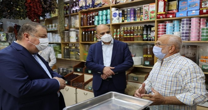 Başkanlardan esnaf ziyareti