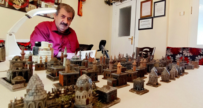 Maket sanatçısı Erzurum’un 1800’lü yıllarına hayat veriyor