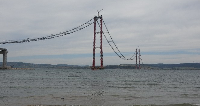 1915 Çanakkale Köprüsü’nün ana halat kablo montajı tamamlandı