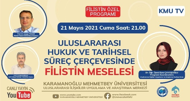 KMÜ’de Filistin özel yayını yapılacak