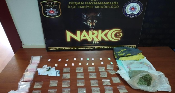Keşan’da kaçak alkol ve uyuşturucuya operasyon