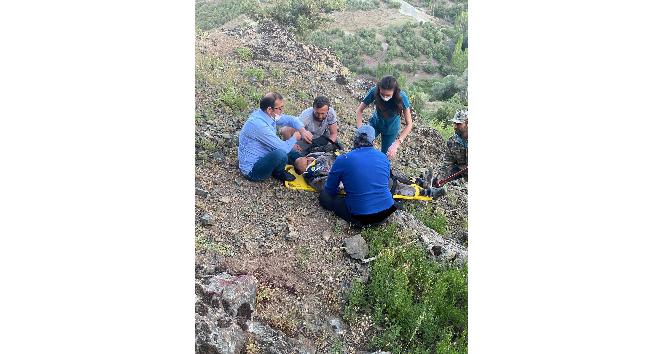 Yozgat’ta kayalıklardan düşen 1 kişi yaralandı