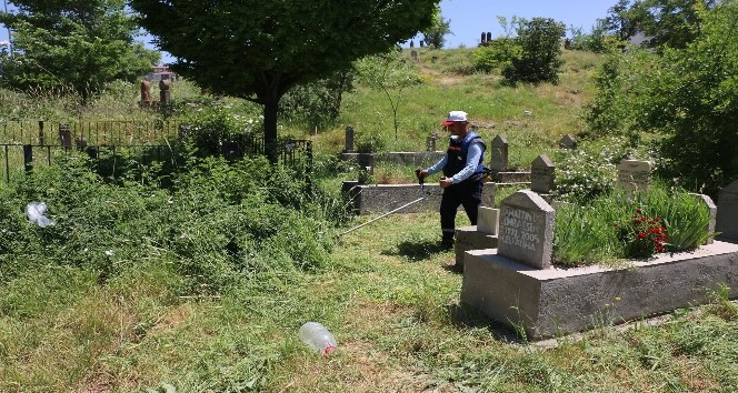 Bitlis Belediyesinden mezarlık temizliği
