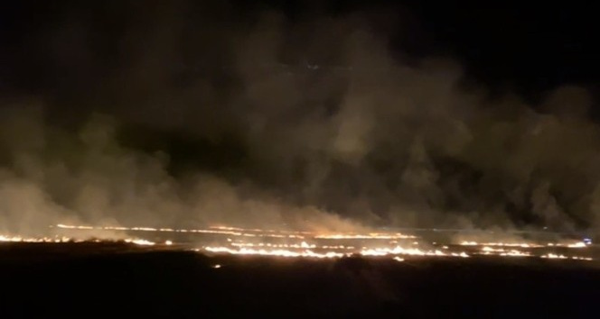 Mardin’de geceyi alevler aydınlattı
