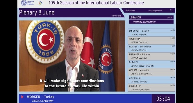 Türk-İş Genel Başkanı Atalay, ILO Konferansı’na katıldı