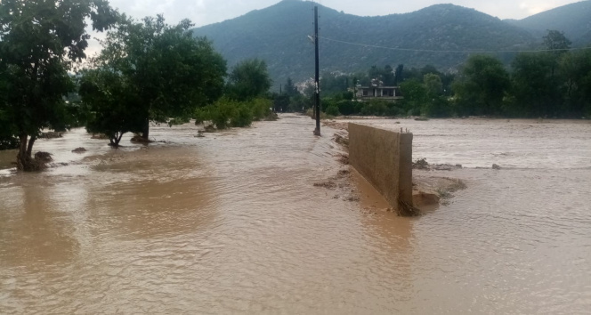 Kozan’da aşırı yağış sele neden oldu