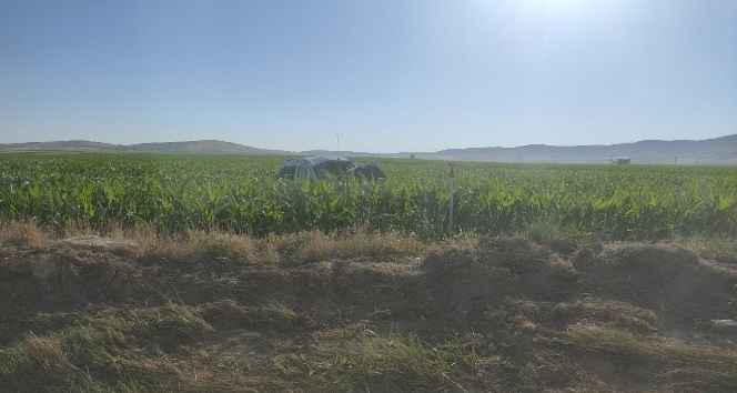 Mardin’de takla atarak mısır tarlasında devrilen araçta 1’i ağır, 4 kişi yaralandı