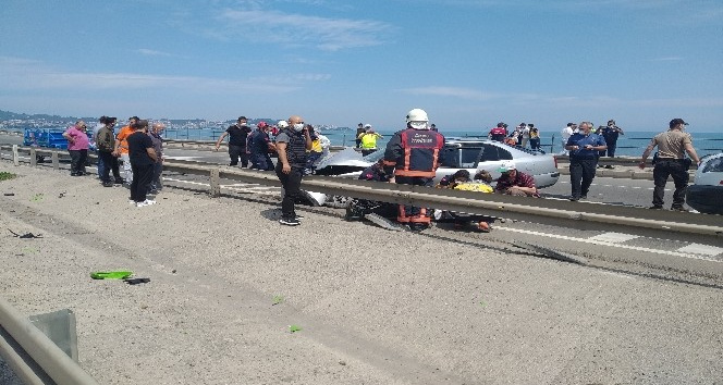 Ordu’da otomobil ile patpat çarpıştı: 1’i bebek 6 yaralı