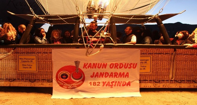 Kapadokya’da jandarmanın kuruluşunu 182.yıldönümü gökyüzünde kutlandı