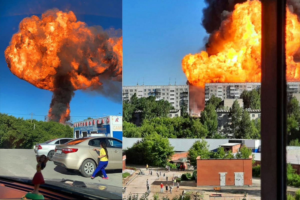 Rusya&#039;da akaryakıt istasyonunda şiddetli patlama