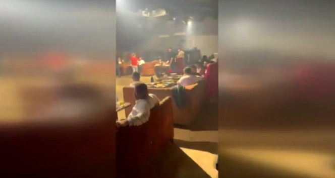 Beyoğlunda eğlence mekanlarına korona virüs baskını kamerada