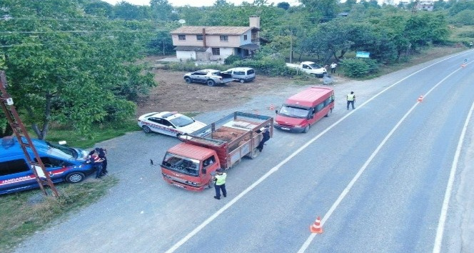 Giresun’da drone destekli trafik denetimi gerçekleştirildi