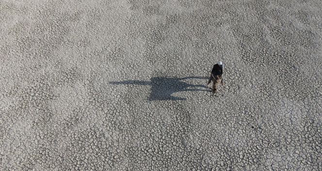 Akgölü kurudu, kuşlar gölü terk etti