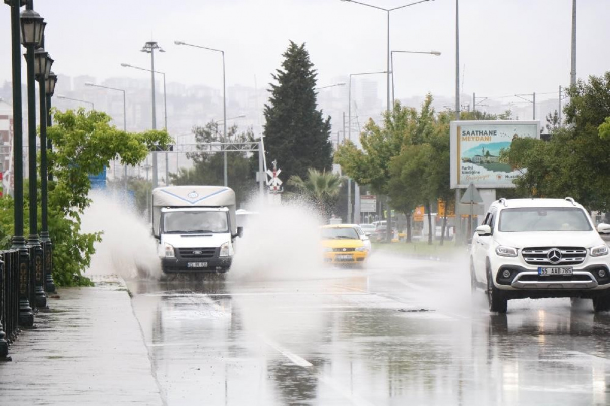 Samsun&#039;da son 24 saatte metre kareye 31,1 kilo yağış düştü