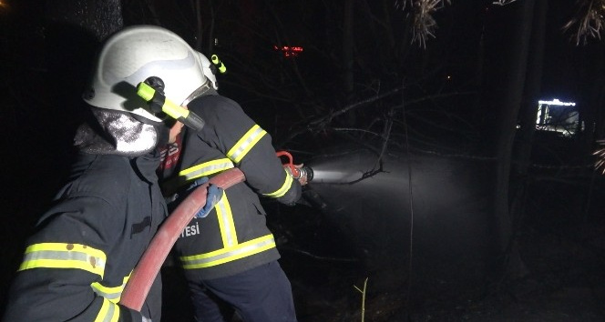 Kırıkkale İl Özel İdaresi bahçesinde yangın paniği