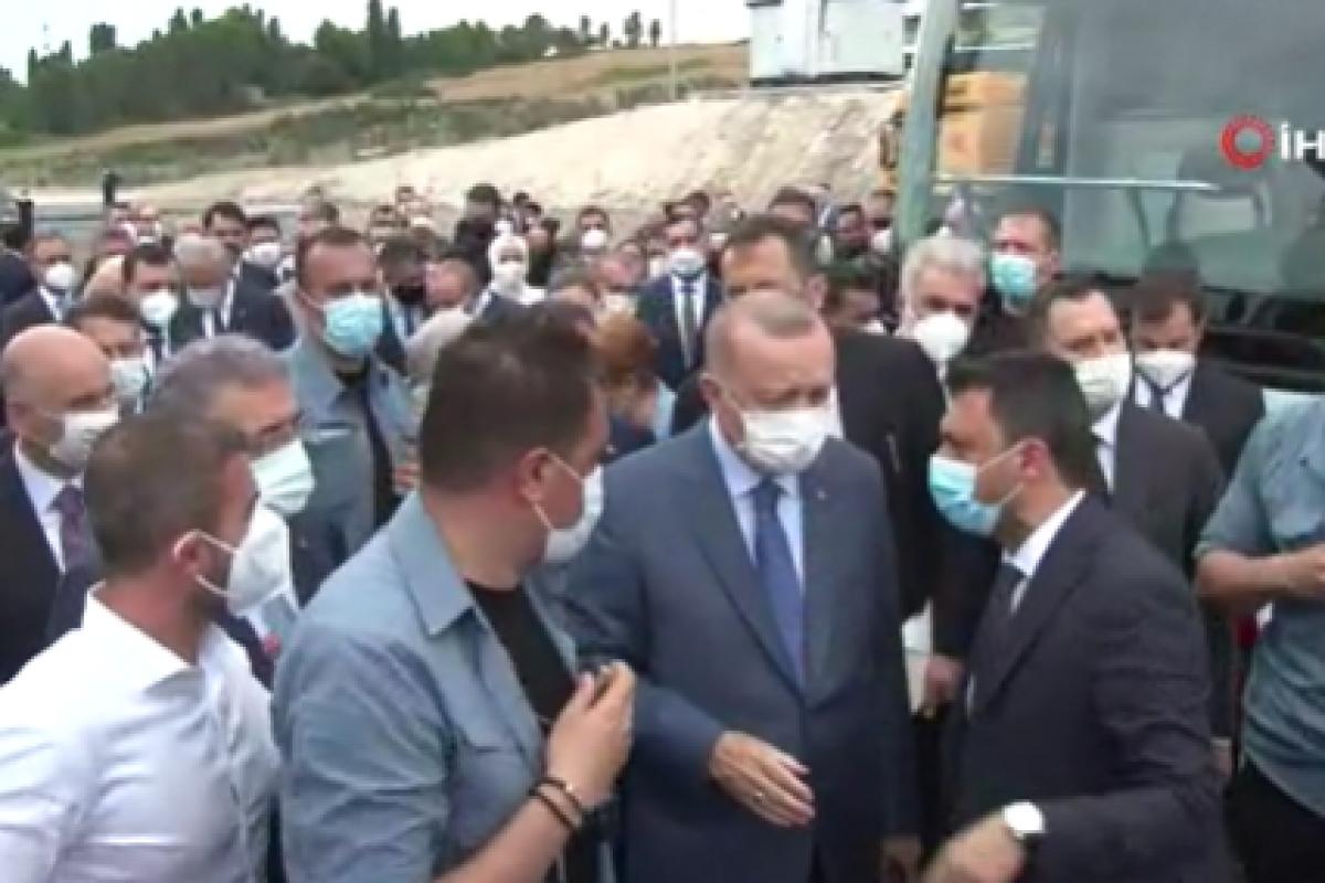 Cumhurbaşkanı Erdoğan, Kanal İstanbul temelinin atılacağı alana geldi
