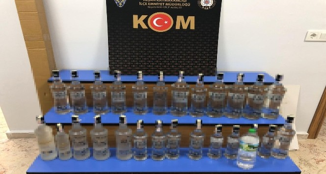 Keşan’da 27 şişe sahte alkol ele geçirildi