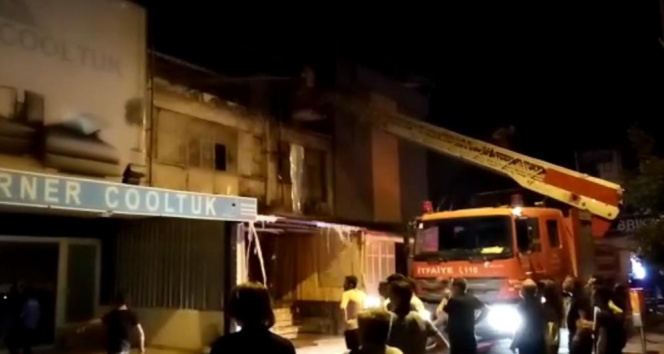 İnegölde mobilya sanayi bölgesinde korkutan yangın