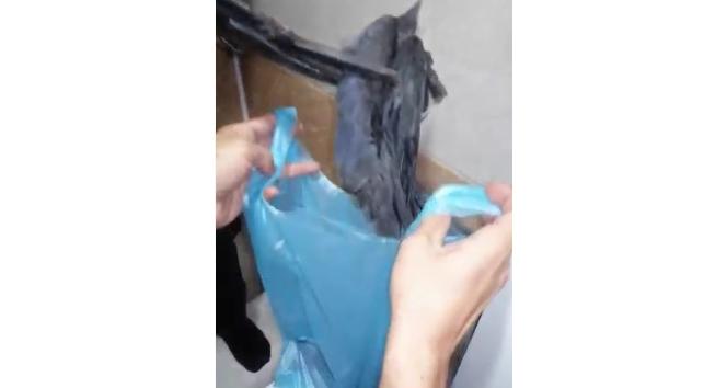 Havalandırma boşluğunda mahsur kalan yavru kargalar kurtarıldı