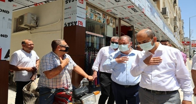 Başkanlar esnaf ziyaretinde bulundu