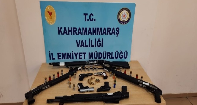 Kahramanmaraş’ta 15 silah ele geçirildi