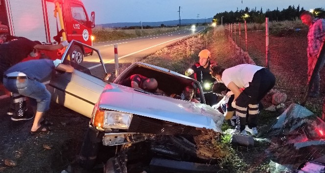 Kontrolden çıkan araç su kanalına uçtu: 1 yaralı