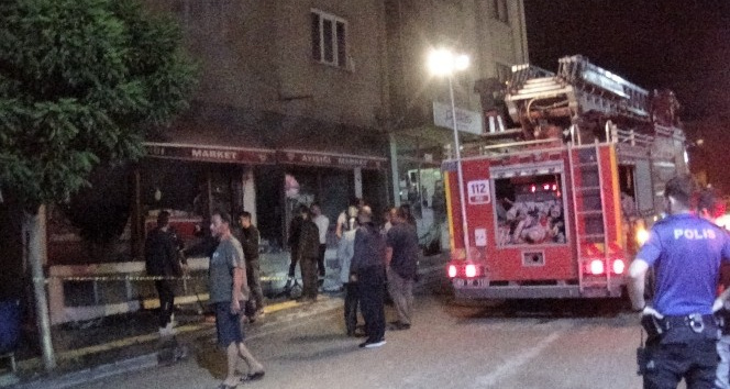 Tokat’ta market yangını