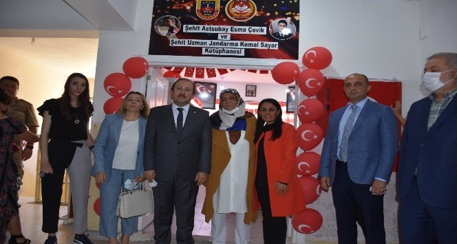 Şehit Esma Çevik ve Kemal Sayar adına kütüphane açıldı