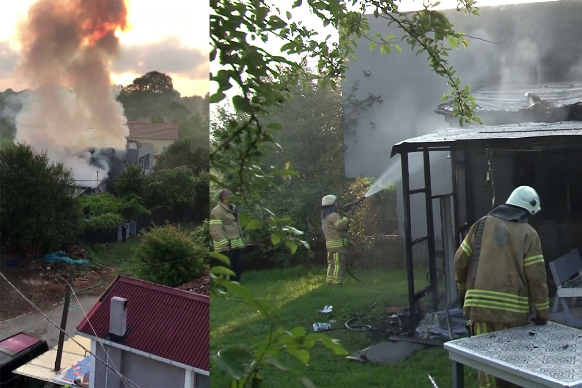 Beykoz&#039;da tek katlı evde çıkan yangın kontrol altına alındı