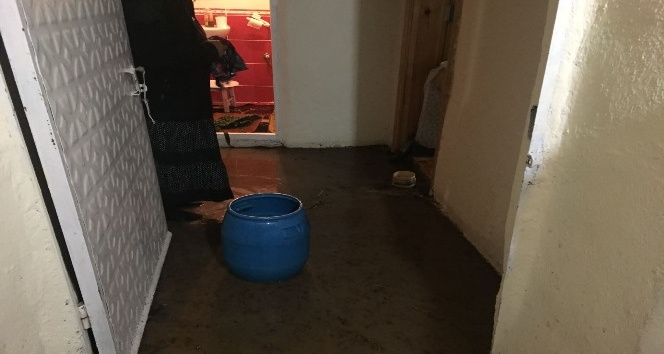 Damal’da bazı evleri su bastı