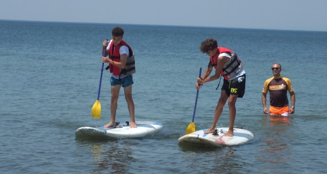 Balıkesirli öğrencilere serin sularda telafi eğitimi