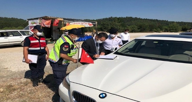 Vali Aktaş, Yenice Jandarma uygulama noktasını ziyaret etti
