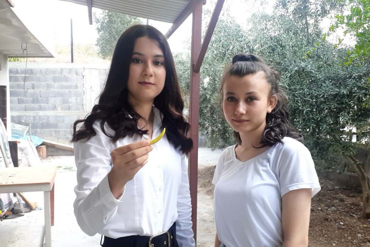 Üniversiteli genç kız, kekik aromalı acı biber yetiştirdi