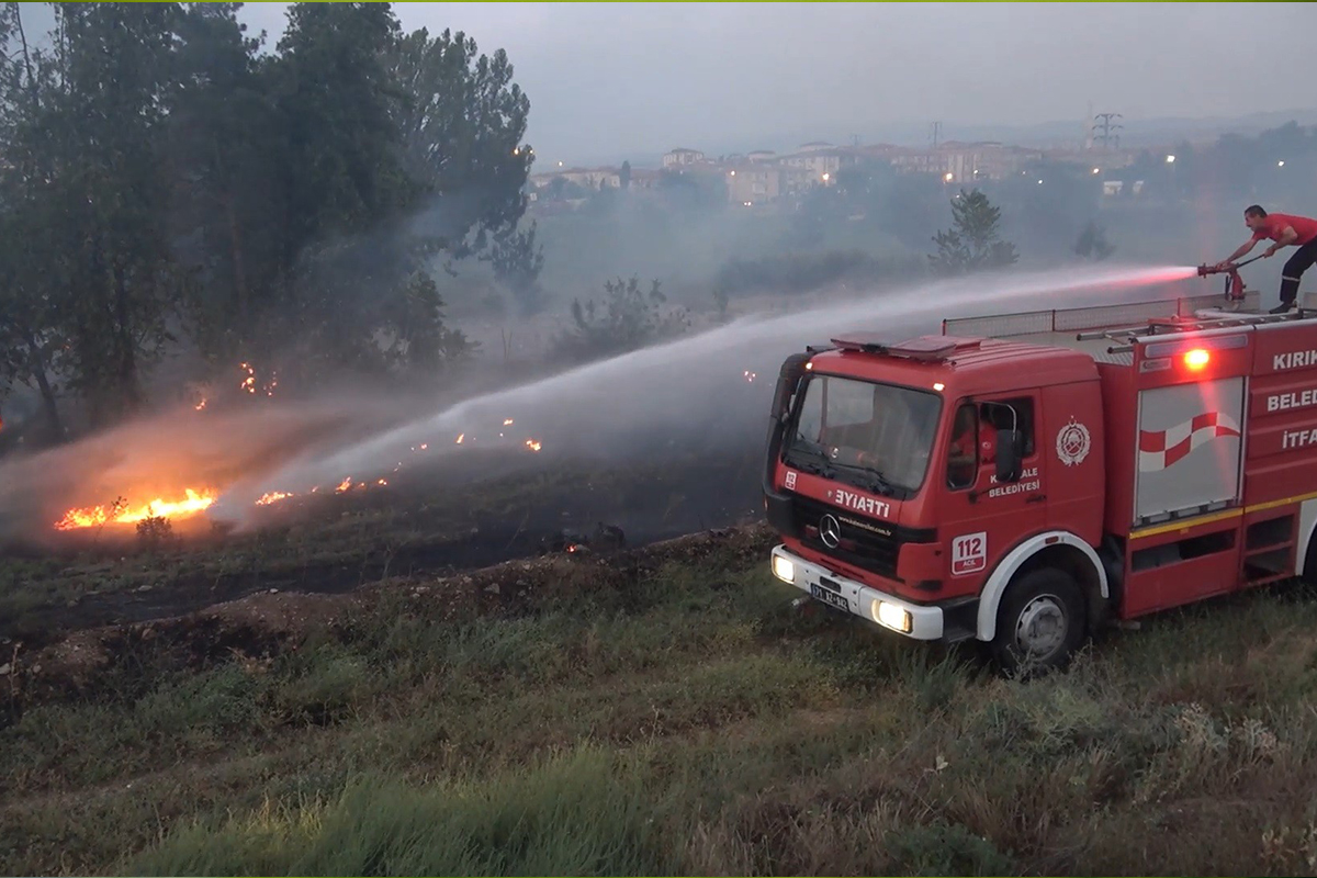 Kırıkkale&#039;de MKE arazinde yangın