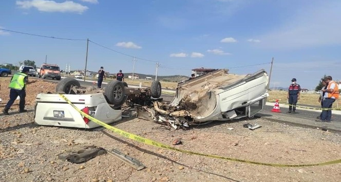 Konya’da kamyonet takla attı: 1 ölü, 1 yaralı