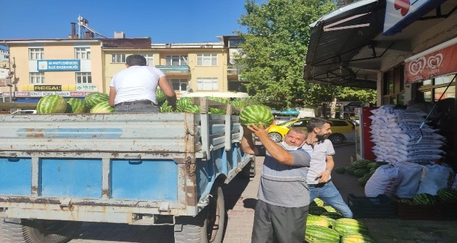 Tunceli’de ‘Hıdıroz’ ismi verilen organik karpuz tezgahlardaki yerini aldı