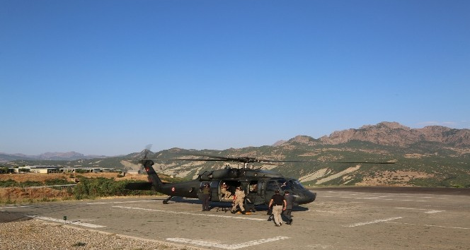 Tunceli’de helikopter destekli trafik denetimi