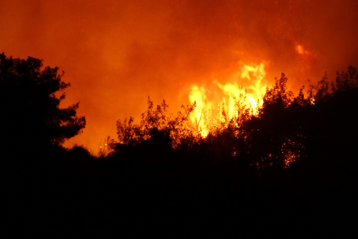 Osmaniyede orman yangının ulaştığı köyler boşaltılıyor