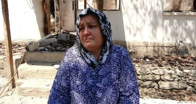 Orman yangında evi yanan kadın: "Canımızı zor kurtardık"