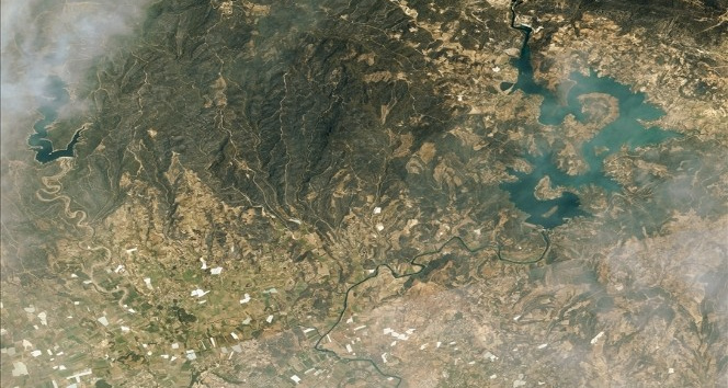 Manavgat ve Marmaris’teki orman yangınları Göktürk-1 ve Göktürk-2 uydularınca fotoğraflandı