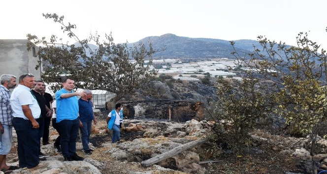 Yenişehir Belediyesi yangın söndürme çalışmalarına destek verdi
