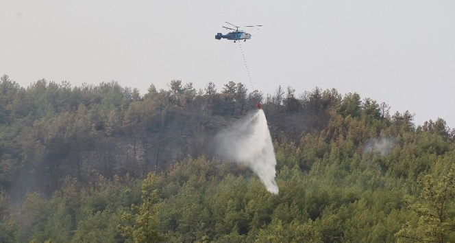 Manavagat’ta orman yangını 6’ncı gününde devam ediyor