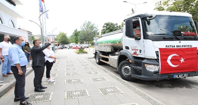 Fatsa Belediyesi’nden yangın bölgesine destek