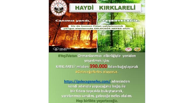 Kırklareli’nde fidan kampanyası başlatıldı