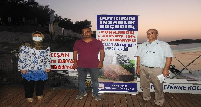 Katledilen Romanların anısına Meriç Nehri’ne çiçek bırakıldı
