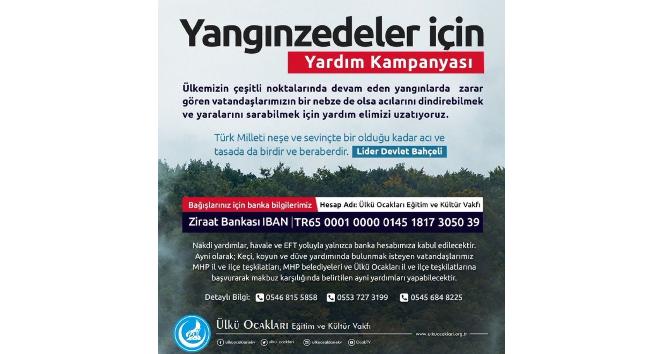 Ardahan Ülkü Ocakları yangın zedeler için yardım kampanyası başlattı